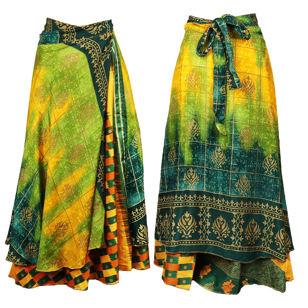 Silk Wrap Skirt - One Size / 36"