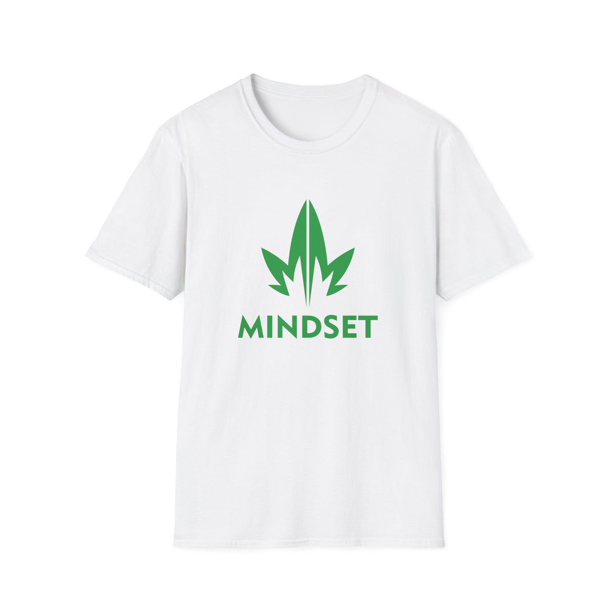 Mindset Soft Style T-Shirt, Green Leaf Logo