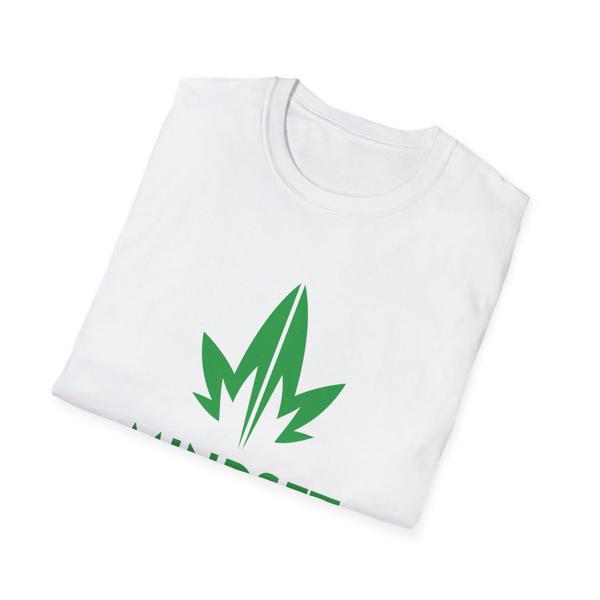 Mindset Soft Style T-Shirt, Green Leaf Logo