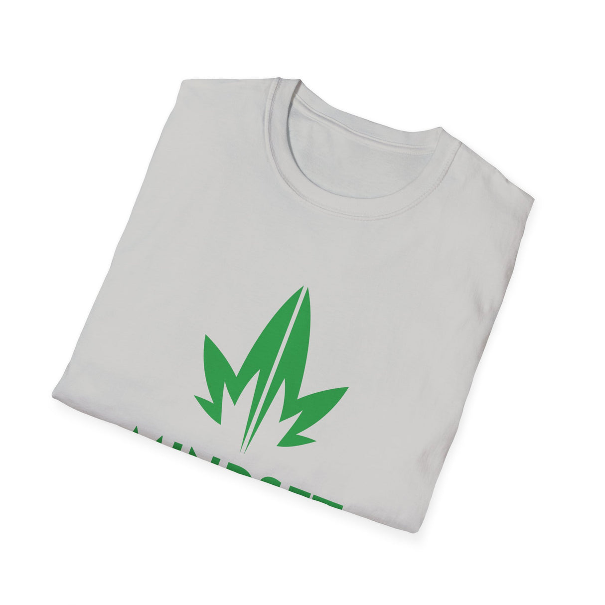 Mindset Soft Style T-Shirt, Green Leaf Logo