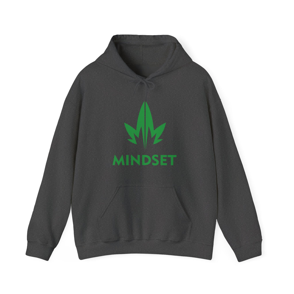 Mindset Heavy Blend™ Hooded Sweatshirt, Green Leaf Logo