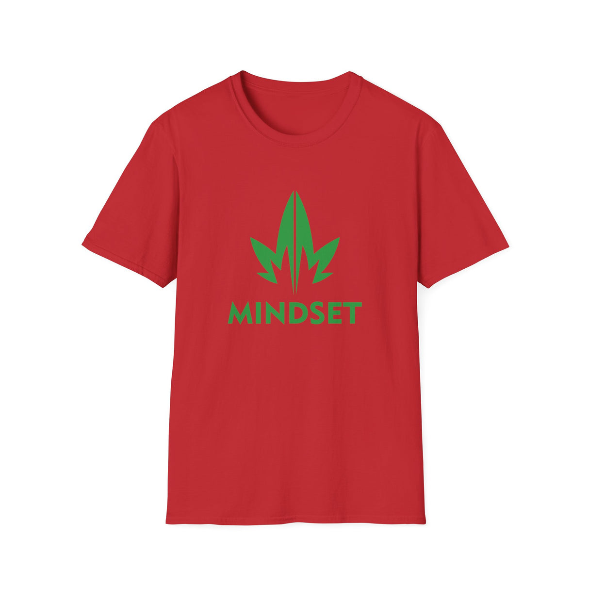 Mindset Soft Style T-Shirt, Green Leaf Logo
