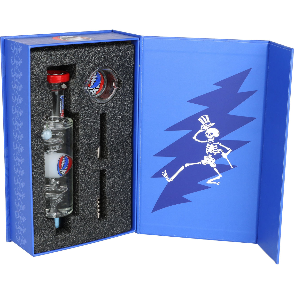 Grateful Dead x Pulsar Steal Your Face Glycerin Glass Dab Straw - 8.5"