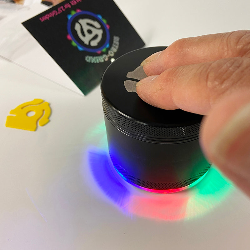 LED Light Show Herb Grinder ~ 4 Pieces with Screen Catcher