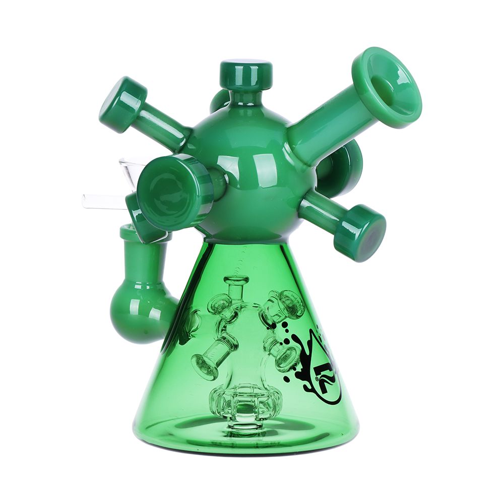 Pulsar Molecule Glass Water Pipe - 7" / 14mm F / Colors Vary
