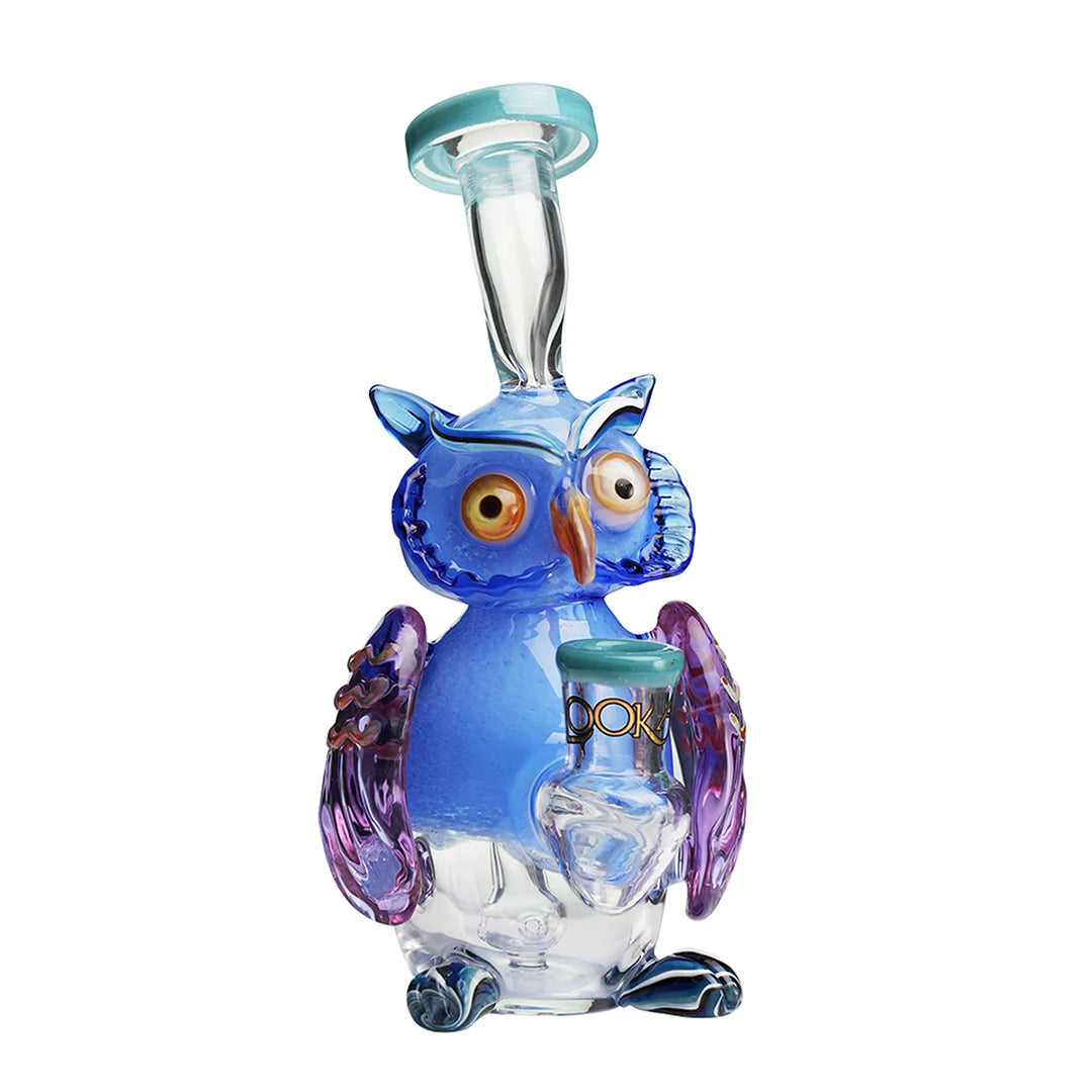 Lookah Glass 9" Mini Nerdy Owl Water Pipe