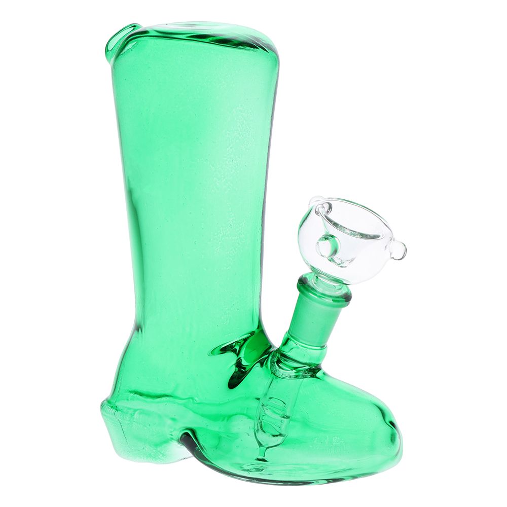 Boot-iful Mini Glass Water Pipe - 5" / 10mm F / Colors Vary