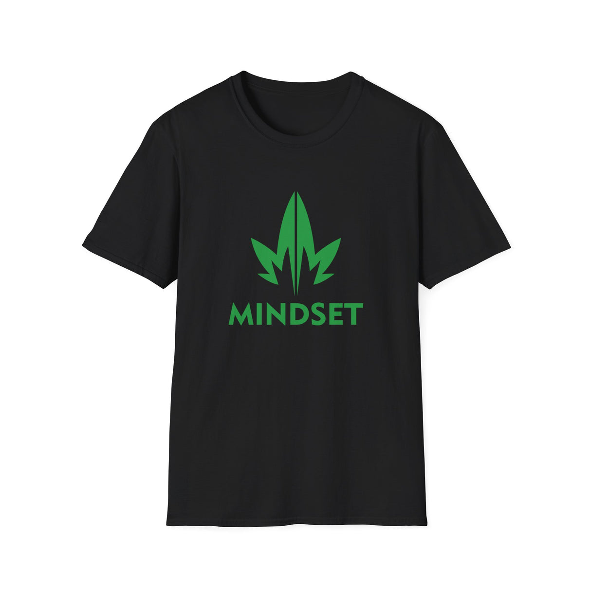 Mindset Soft Style T-Shirt, Green Leaf Logo