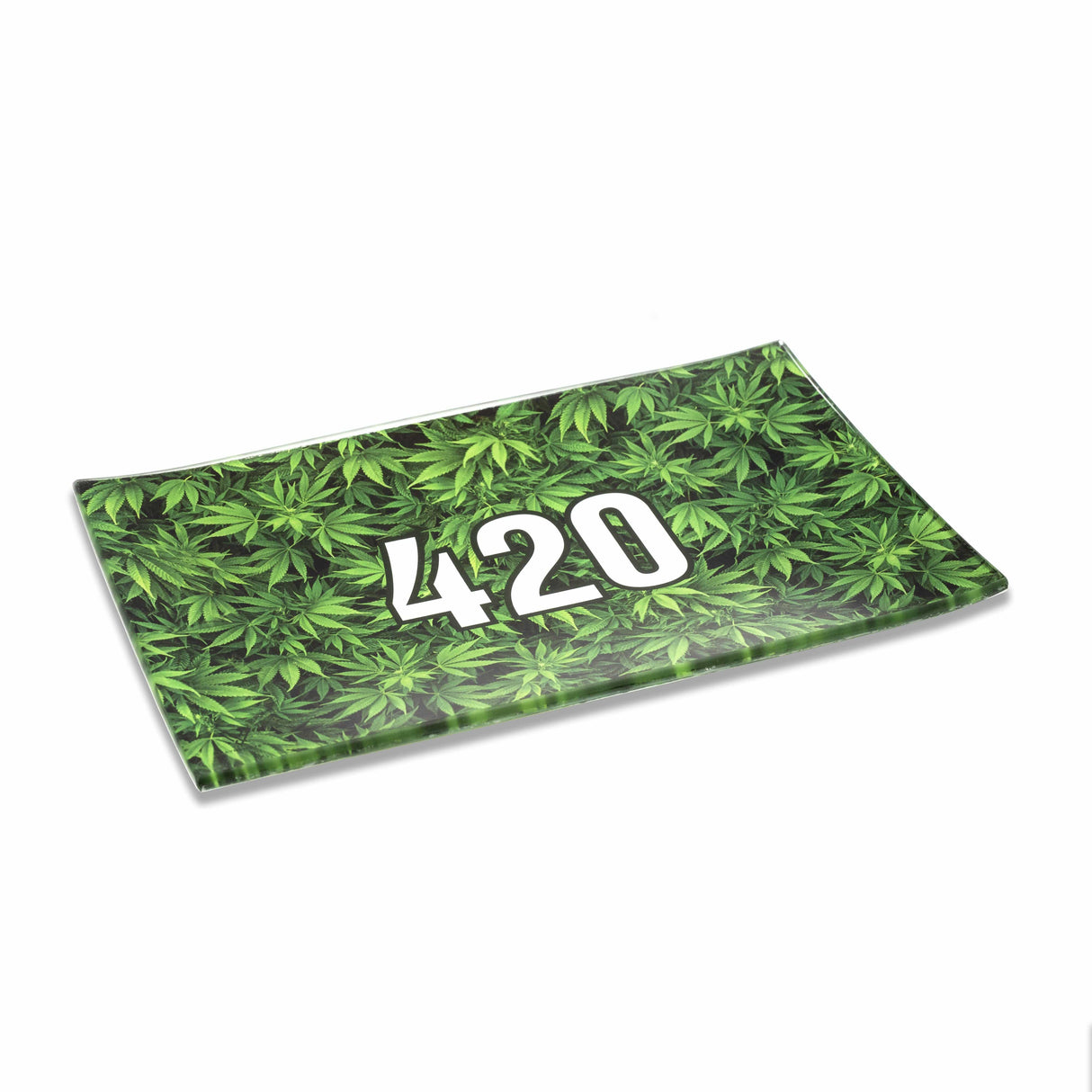 420 Green Glass Rollin' Tray