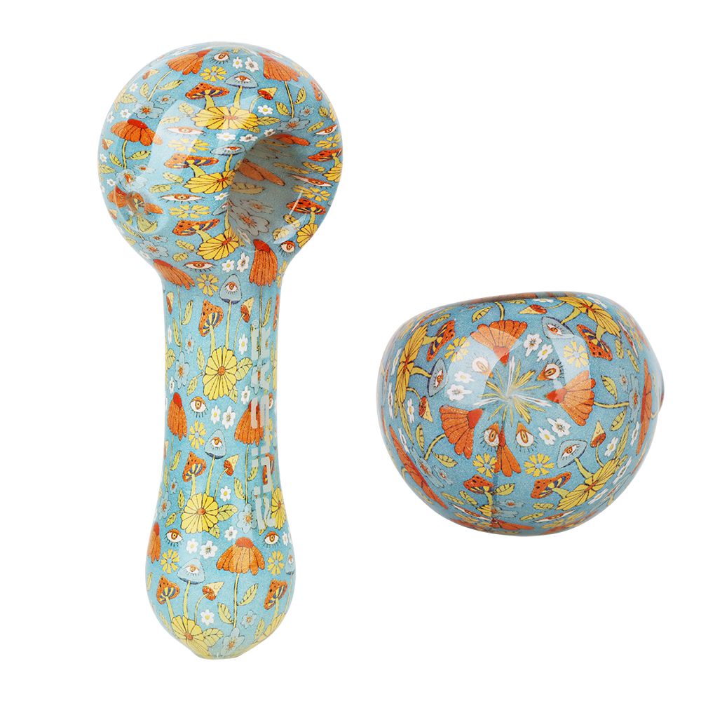Pulsar Inside Print Glass Spoon Pipe | 5"