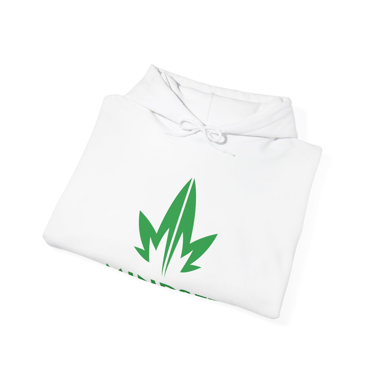 Mindset Heavy Blend™ Hooded Sweatshirt, Green Leaf Logo
