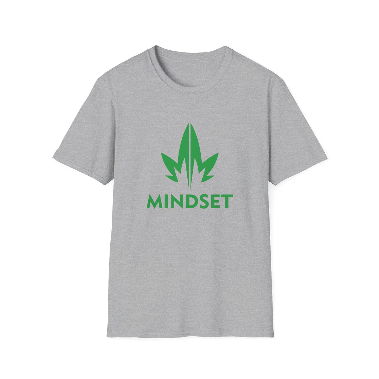 Mindset Soft Style T-Shirt, Green Leaf Logo