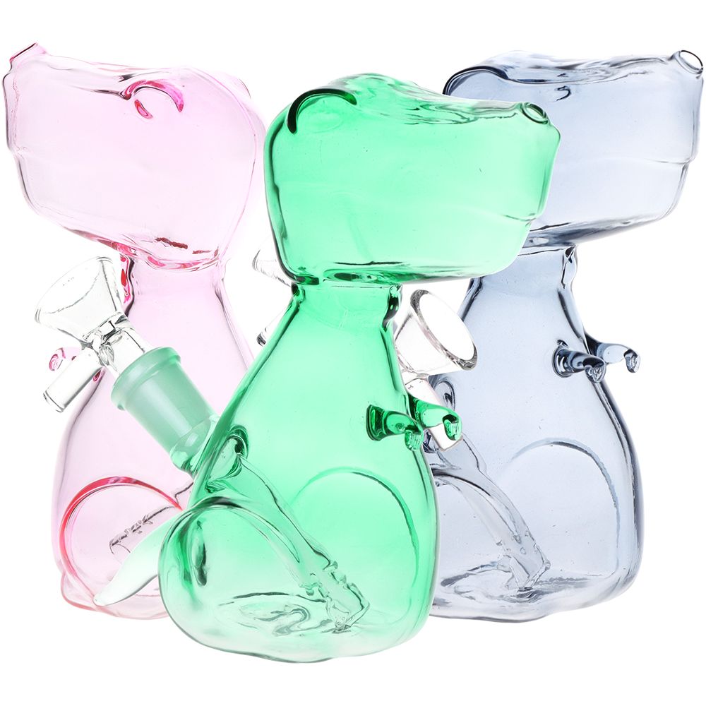 T-Rexxin On Em Glass Water Pipe - 5.75" / 14mm F / Colors Vary