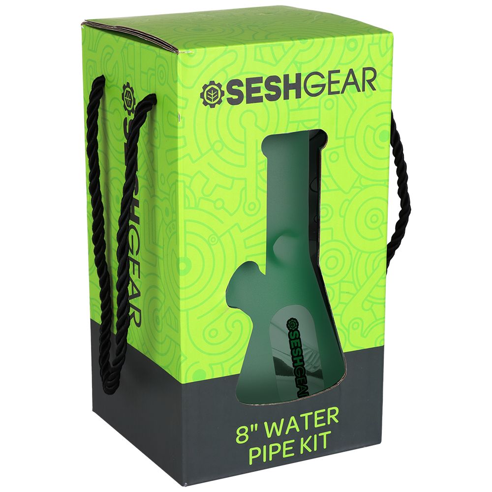 SeshGear Glass Beaker Water Pipe Smokers' Kit | 8" | 14mm F