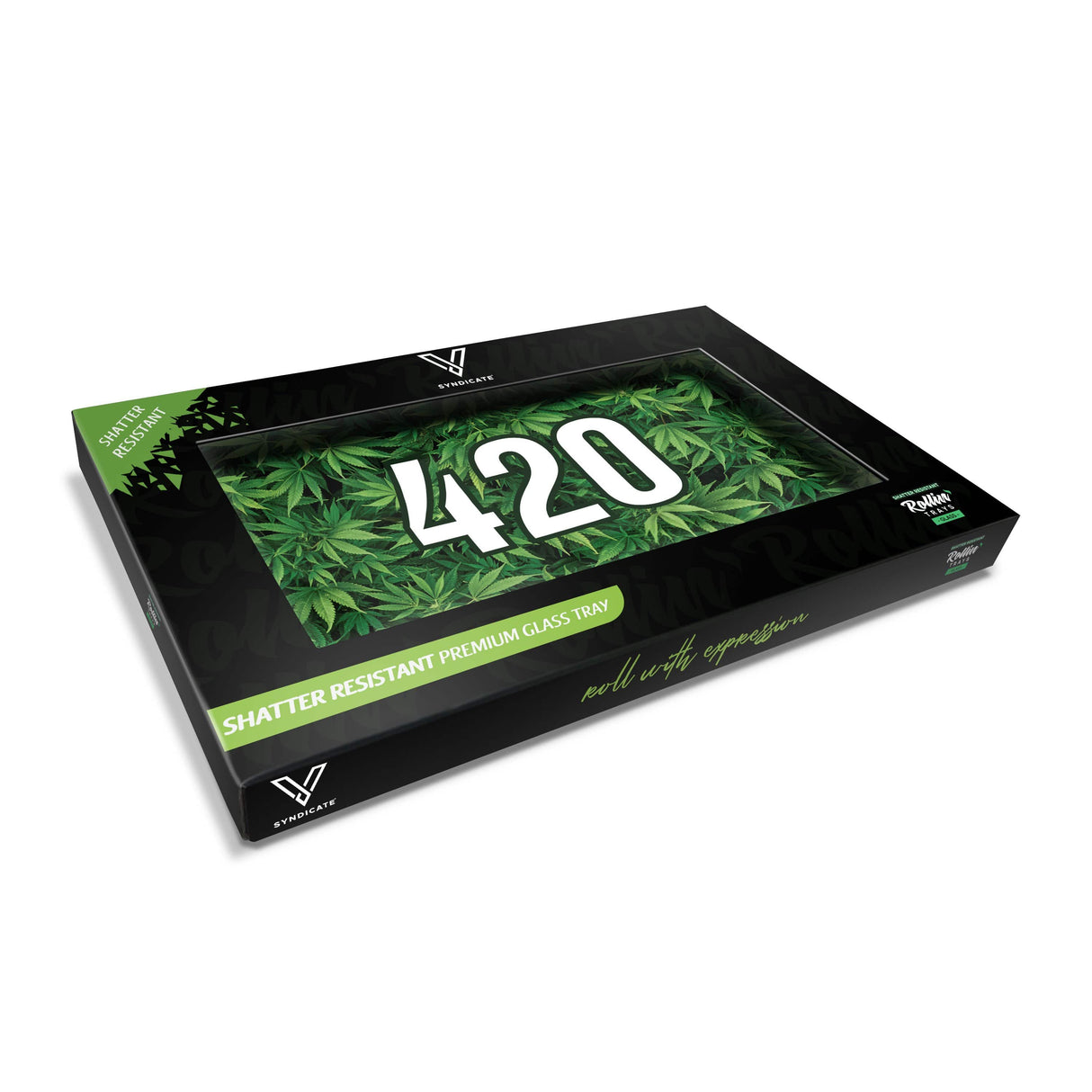420 Green Glass Rollin' Tray