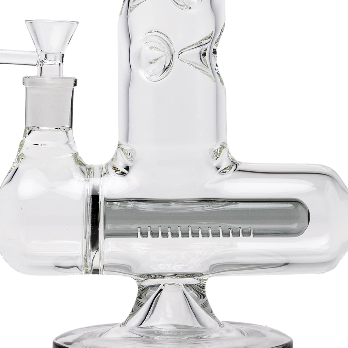 Human Grade Inline Tube Triple Ice Catch Glass Water Pipe