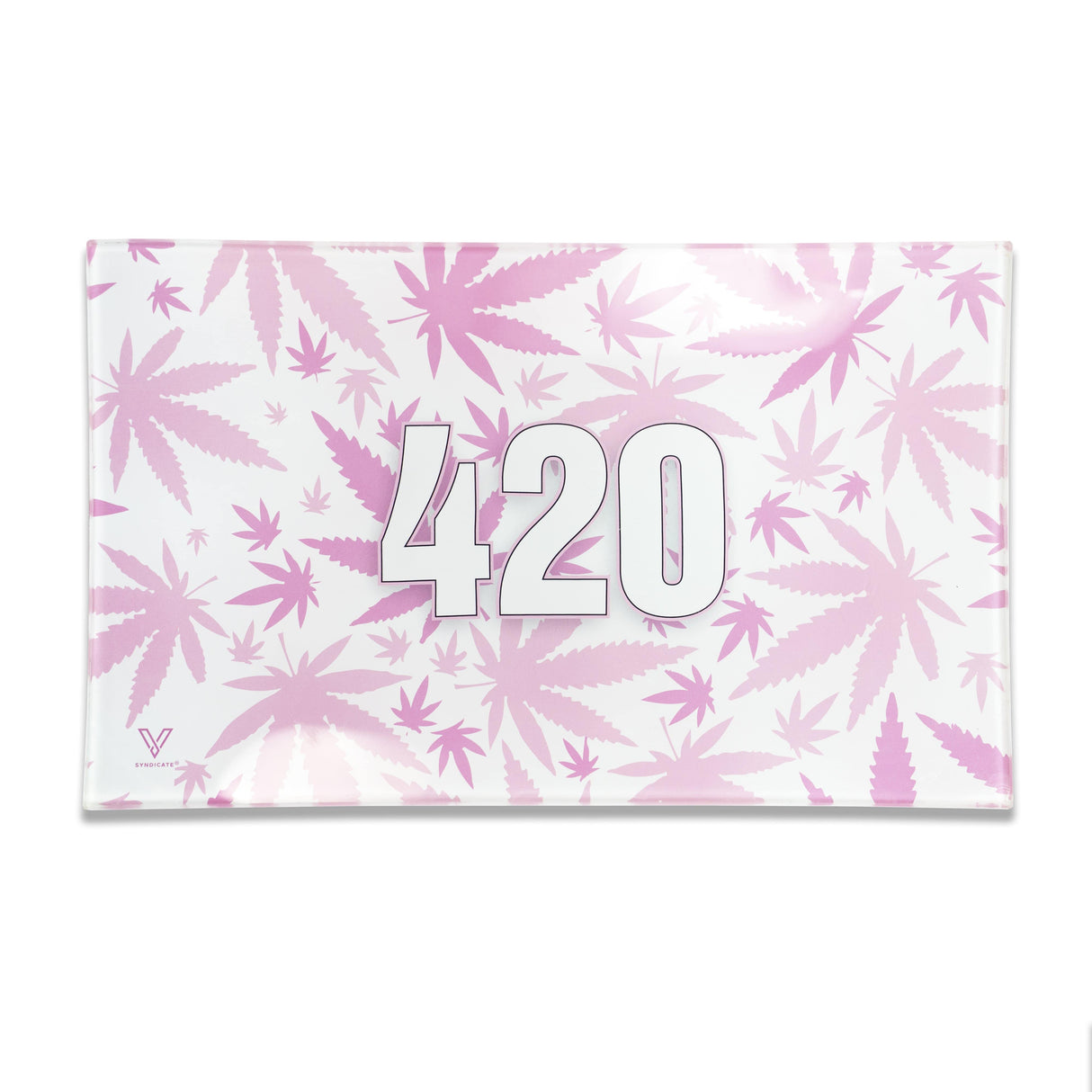 420 Pink Glass Rollin' Tray