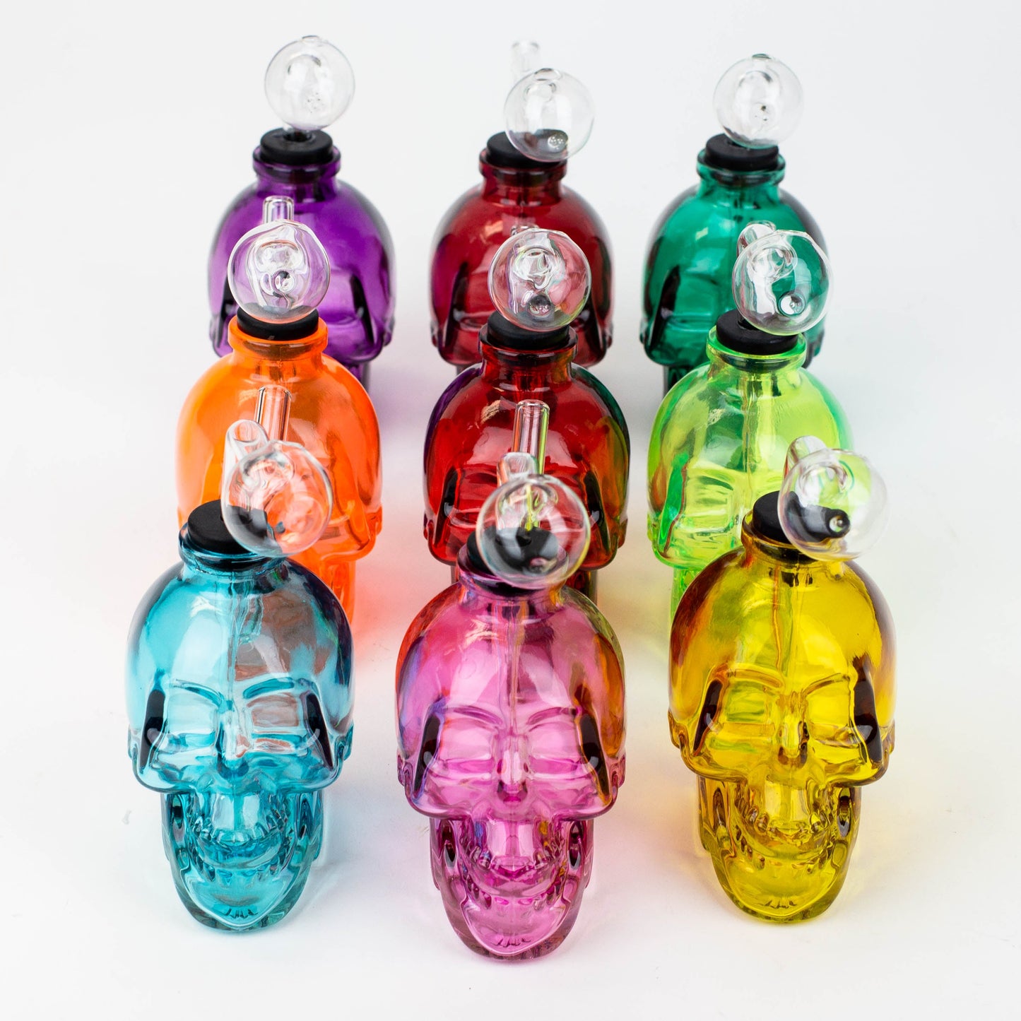 Soft Glass Skull oil bong