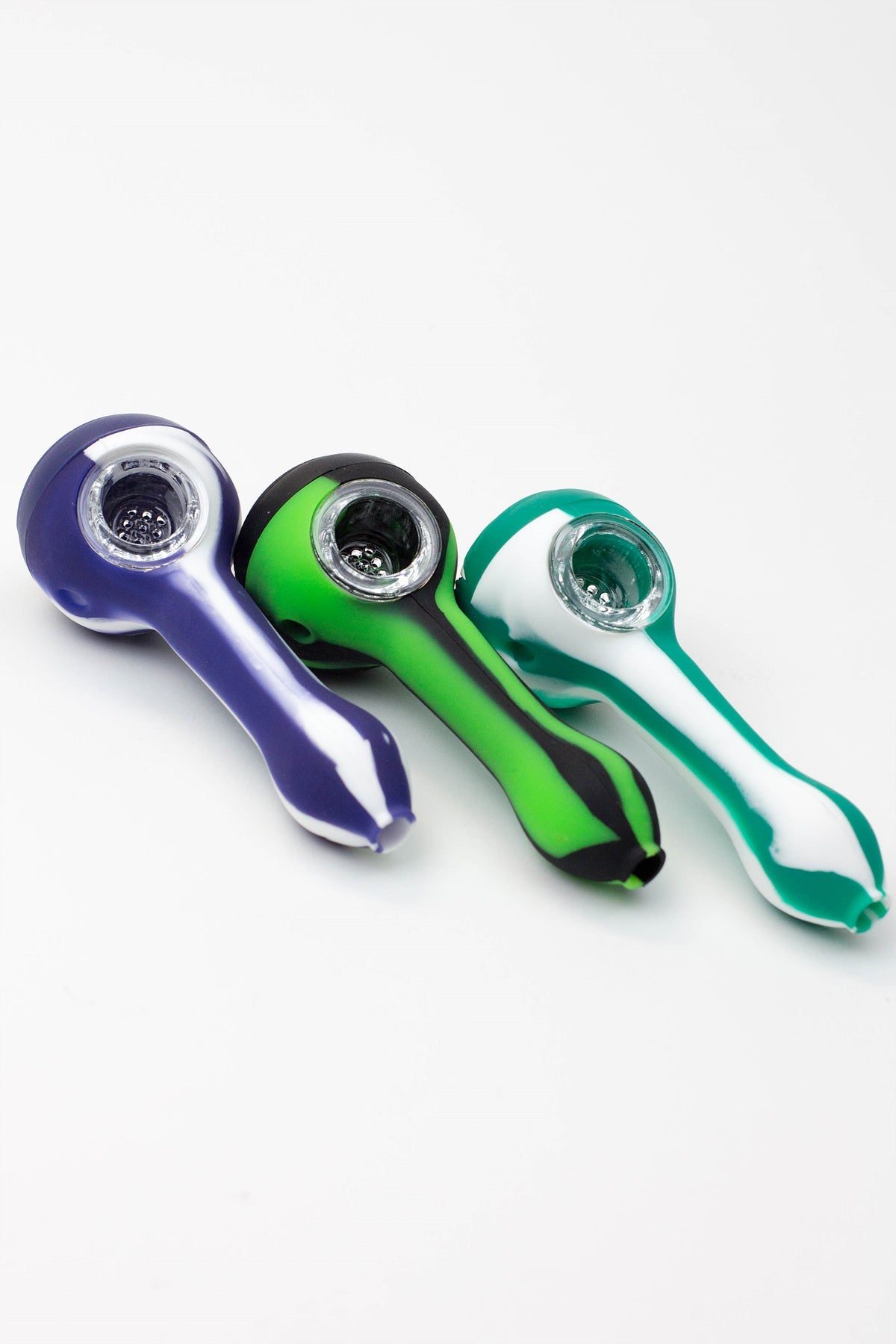EYE Silicone hand pipe with glass bowl