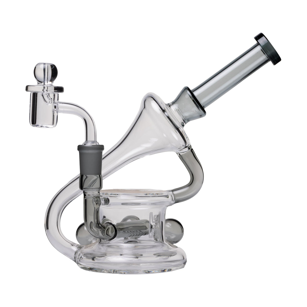 Human Grade 7.5" Recycler 45 (Triple Marble) Glass Rig