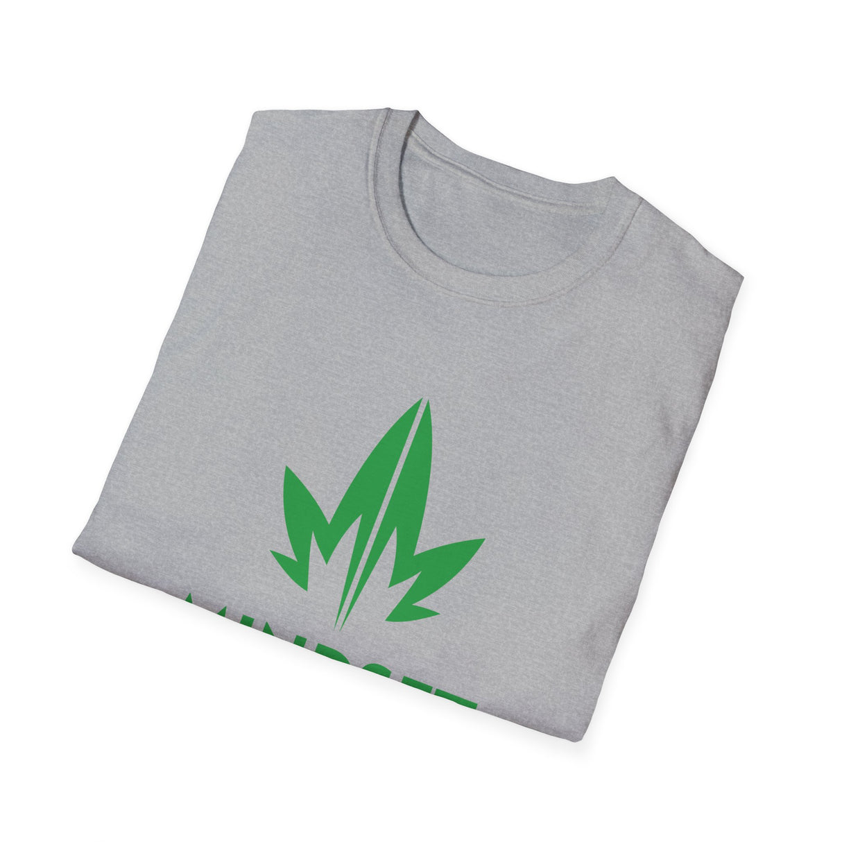 Mindset Soft Style T-Shirt, Green Leaf Logo