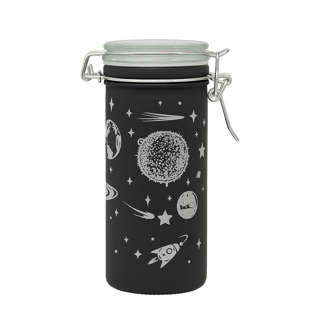 BLACK FROSTED - GALAXY STORAGE JAR