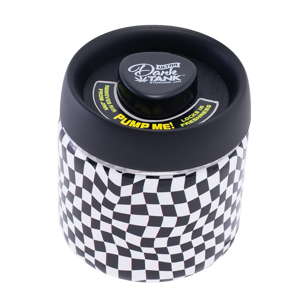 Fujima Dank Tank Vacuum Glass Jar - 4.2" / Checkerboard