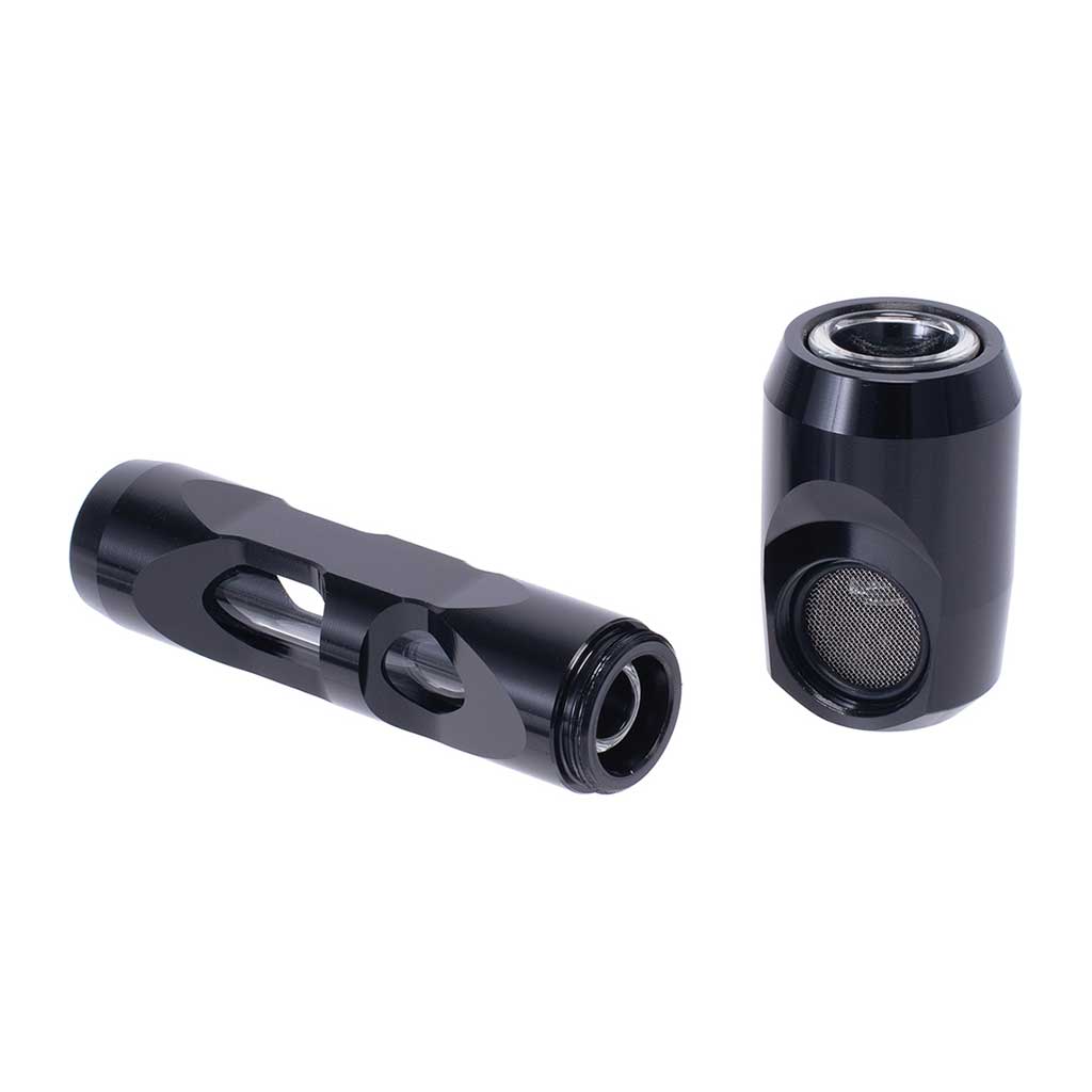 ALUMINUM GLASS SMOKING PIPE