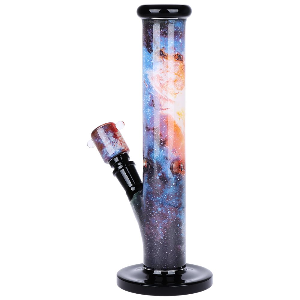 Pulsar Inside Print Straight Tube Glass Water Pipe | 11.25"