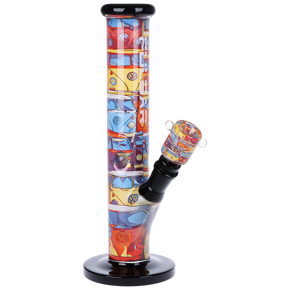Pulsar Inside Print Straight Tube Glass Water Pipe | 11.25"