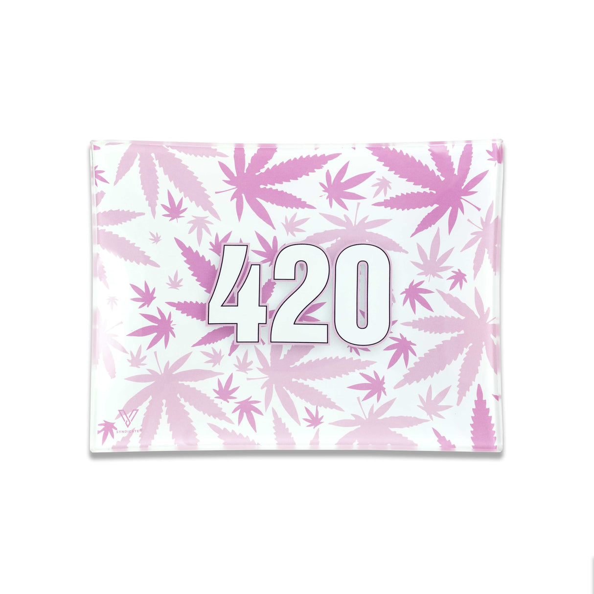 420 Pink Glass Rollin' Tray