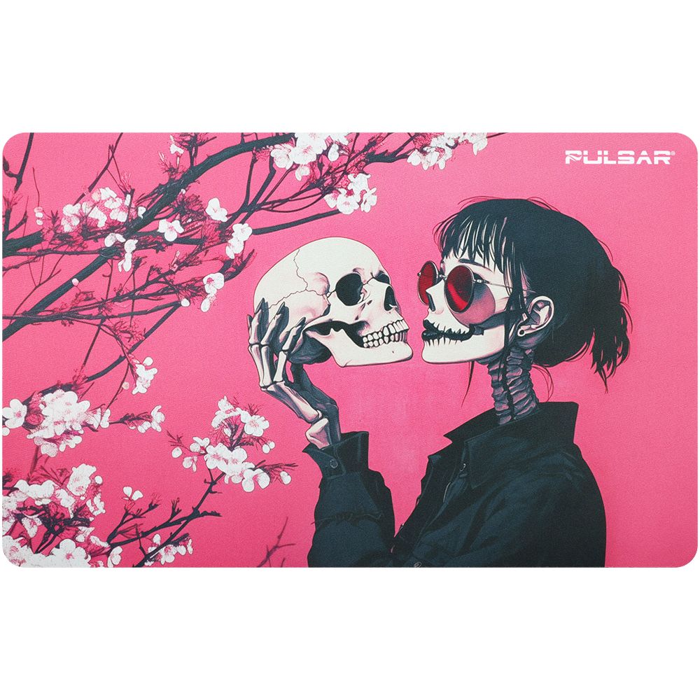 Pulsar DabPadz Fabric Top Dab Mat - Sakura Skulls / 16"x10"