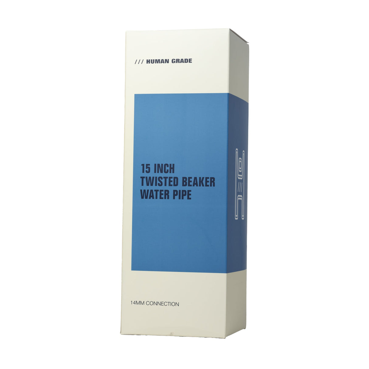 Human Grade Twisted Iridescent Beaker Water Pipe