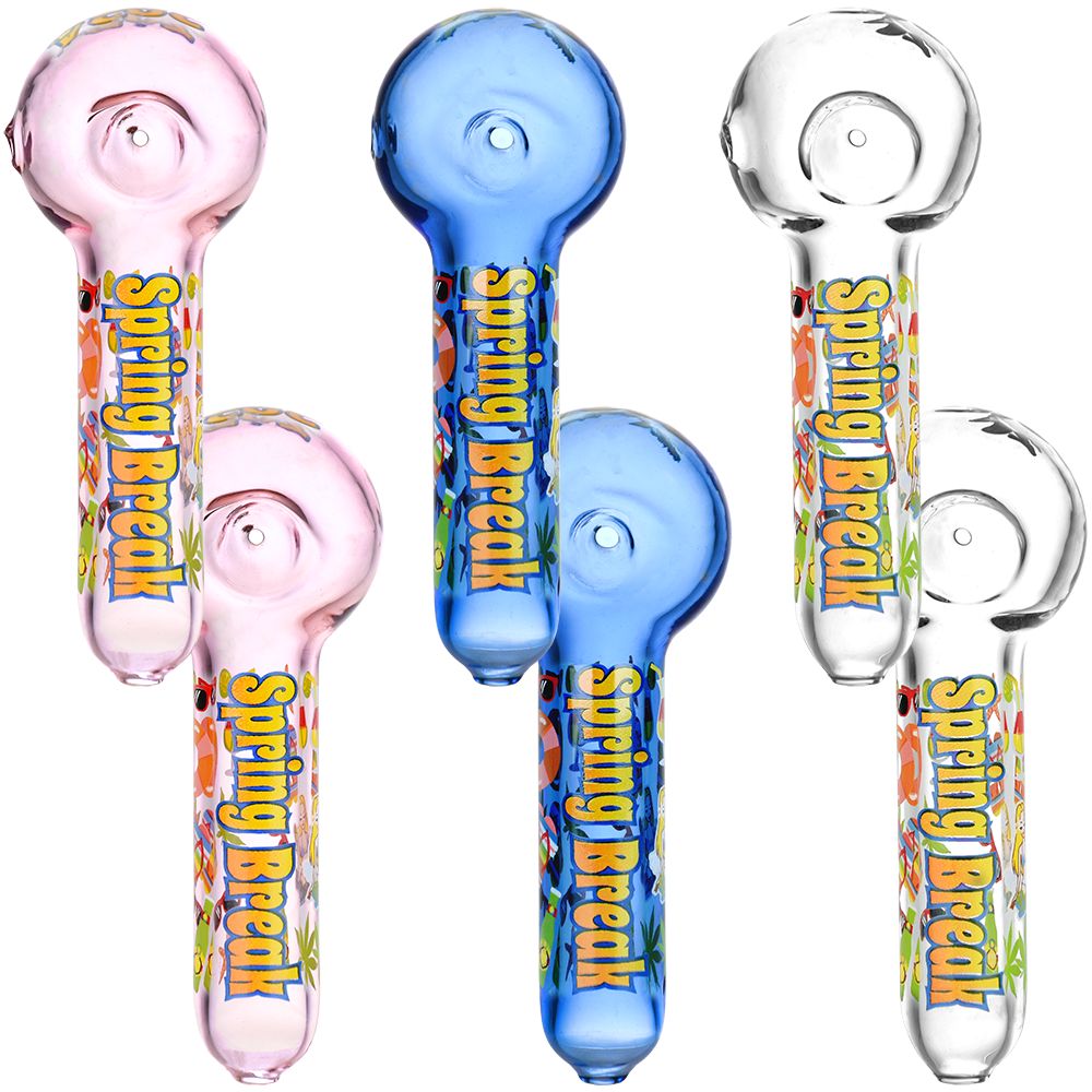 Spring Break 2024 Glass Spoon Pipe - 5"/ 6ct