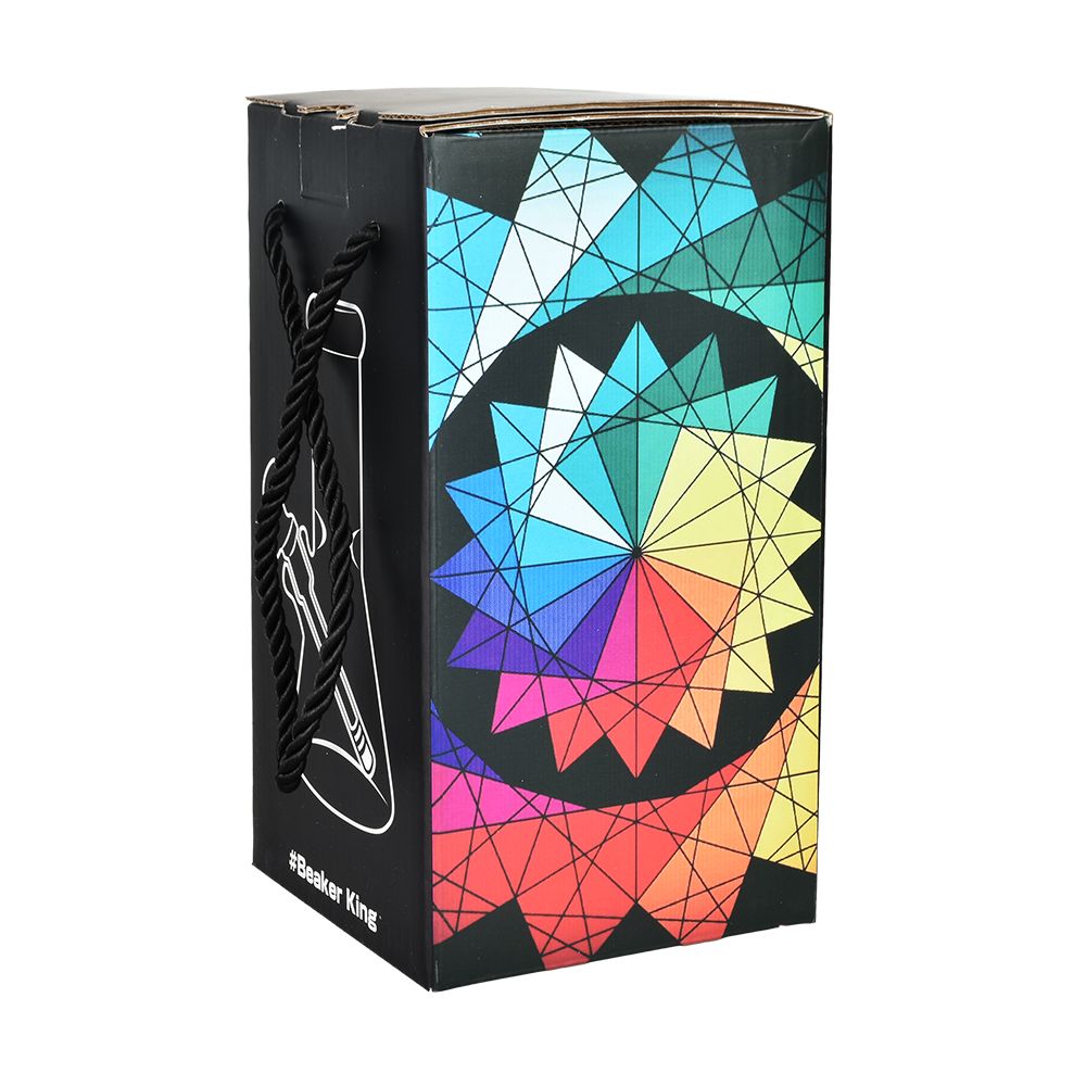 Monstrous Mushroom Mashup Beaker Glass Water Pipe - 8"/ 14mm F / Designs Vary