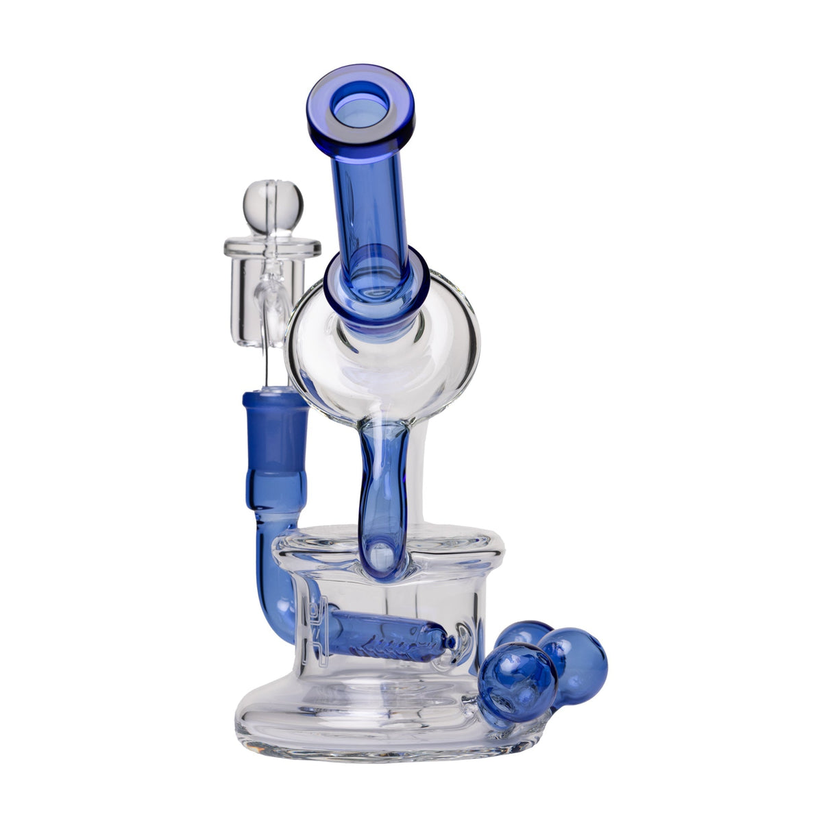 Human Grade 7.5" Recycler 45 (Triple Marble) Glass Rig