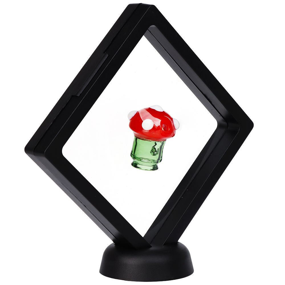 Pulsar Mushroom Glass Mouthpiece Attachment for Puffco Pivot w/ Display Stand - Colors Vary
