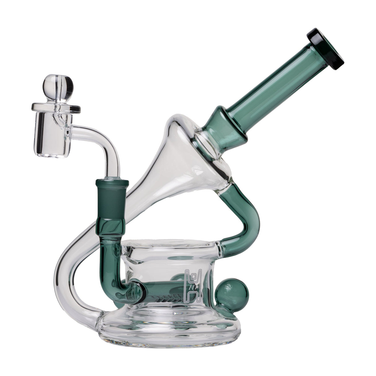 Human Grade 7.5" Recycler 45 (Triple Marble) Glass Rig