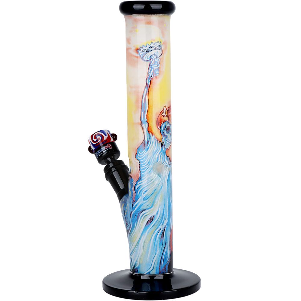 The Grateful Dead x Pulsar Inside Print Straight Tube Glass Water Pipe | 11.25" | 14mm F