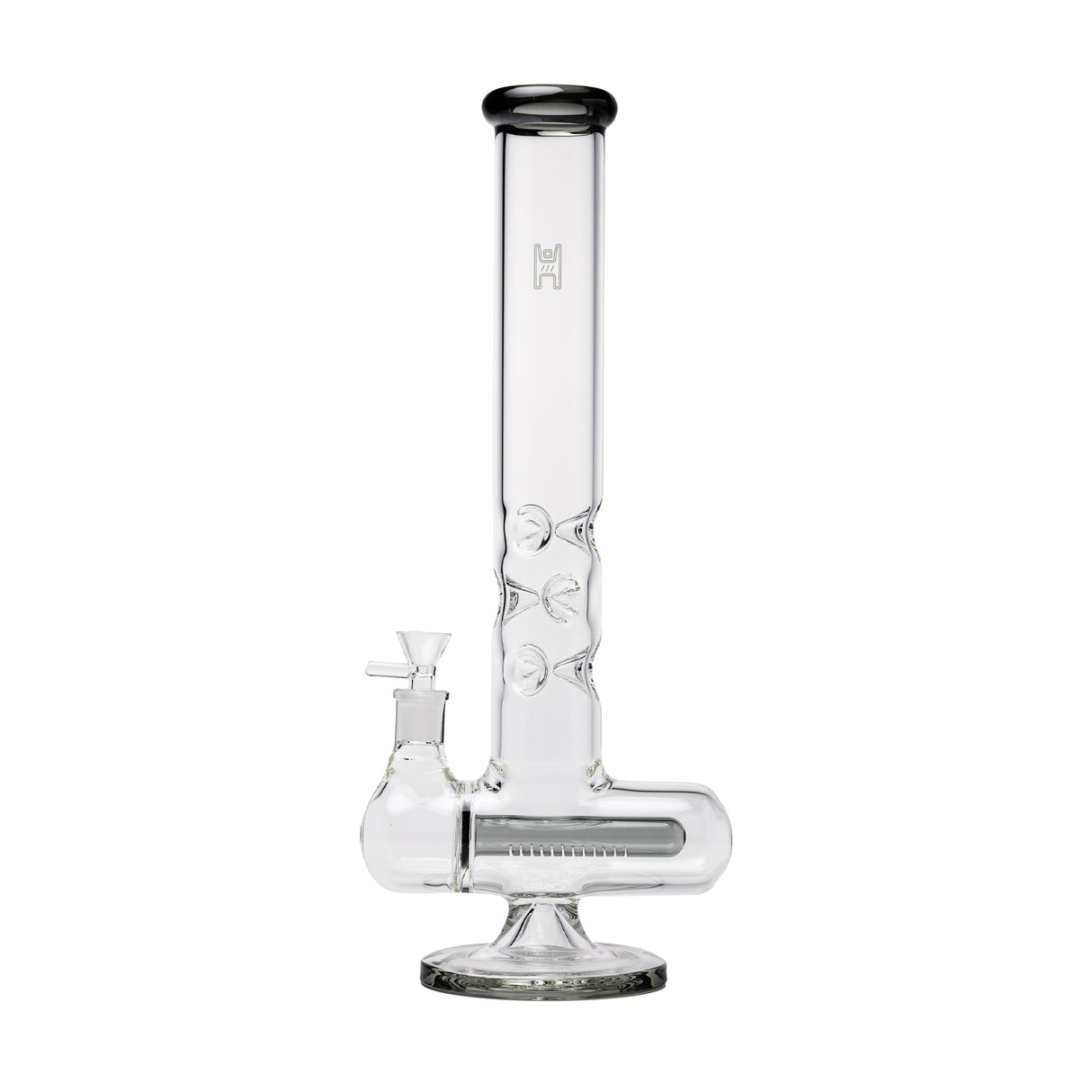 Human Grade Inline Tube Triple Ice Catch Glass Water Pipe