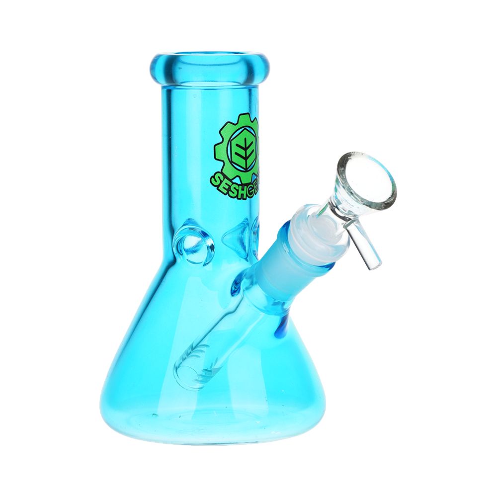 SeshGear Shorty Beaker Color Glass Water Pipe | 5.75" | 14mm F