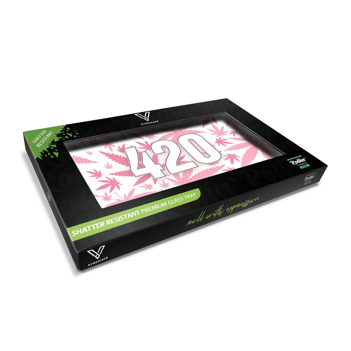 420 Pink Glass Rollin' Tray