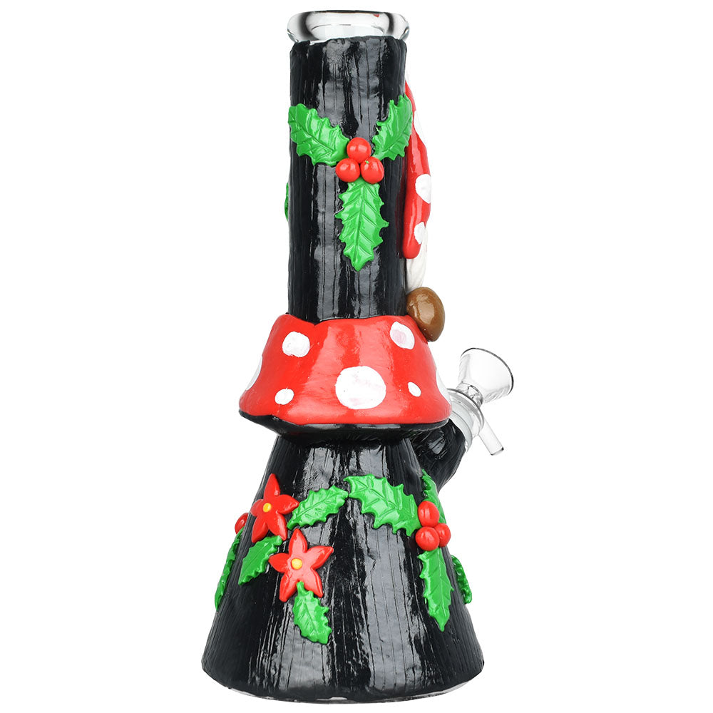 Mushroom Gnome Glass & Enamel Water Pipe - 9.5" / 14mm F