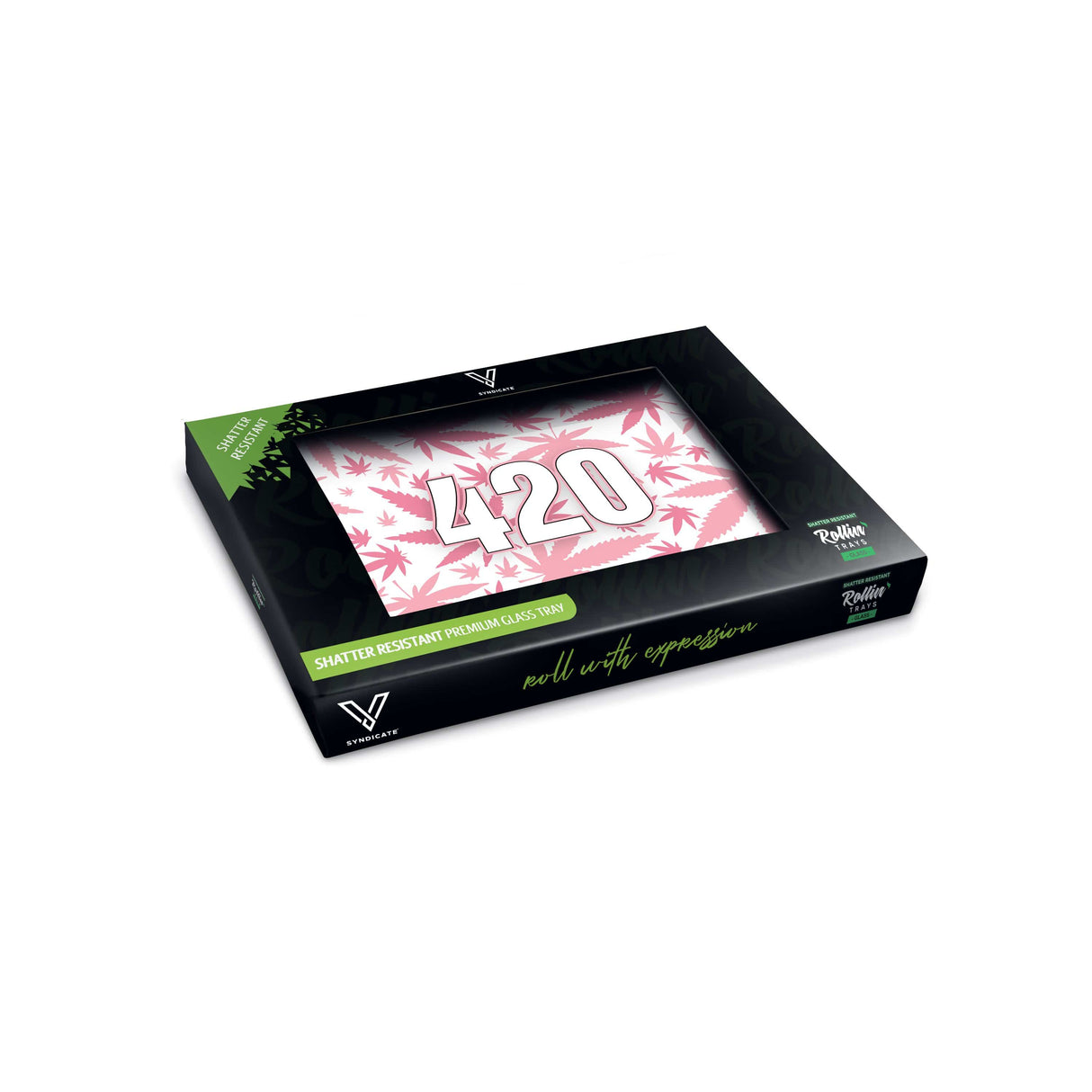 420 Pink Glass Rollin' Tray