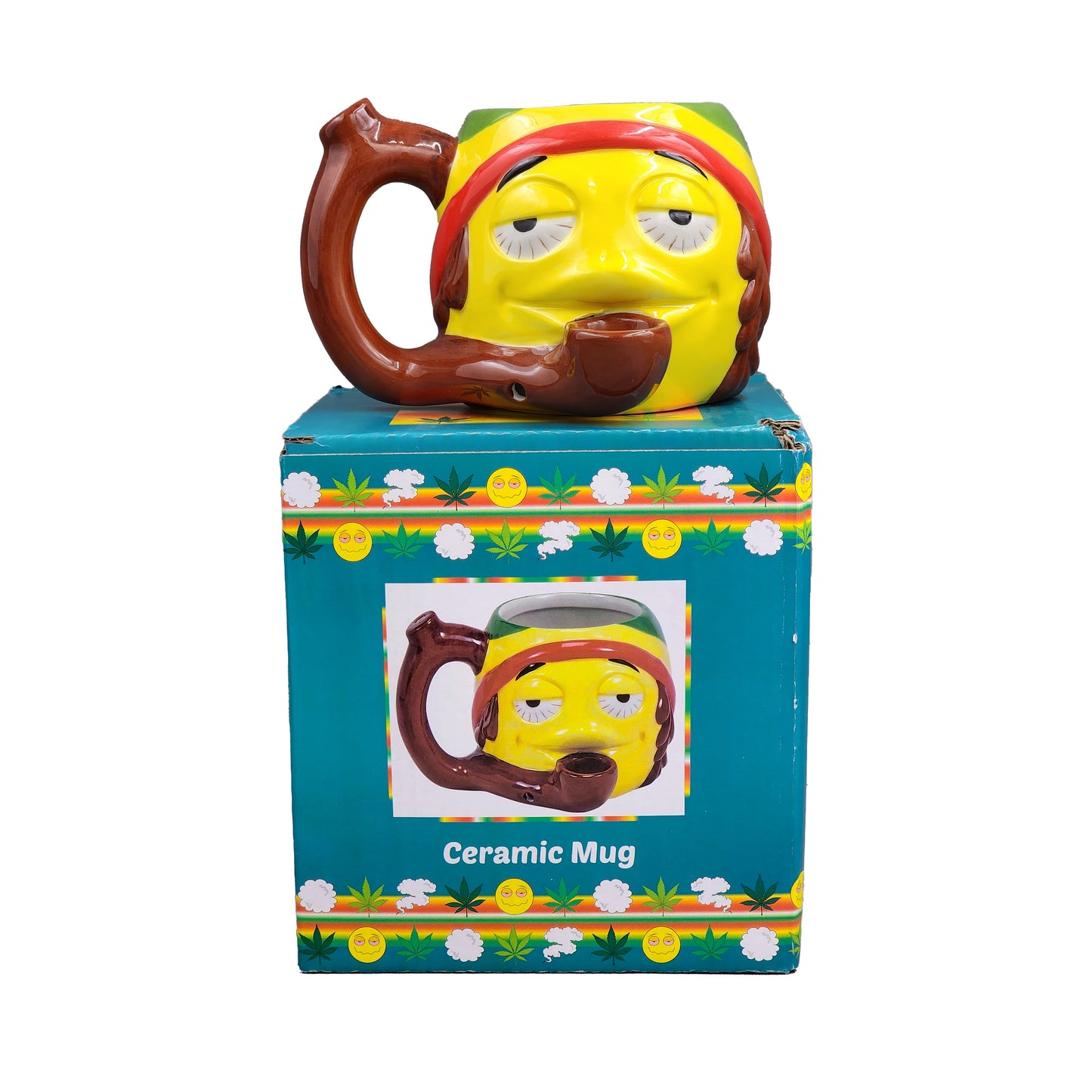 Rasta Emoji Mug Pipe