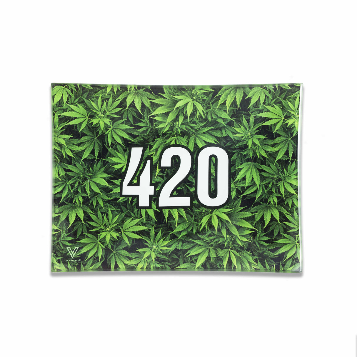 420 Green Glass Rollin' Tray