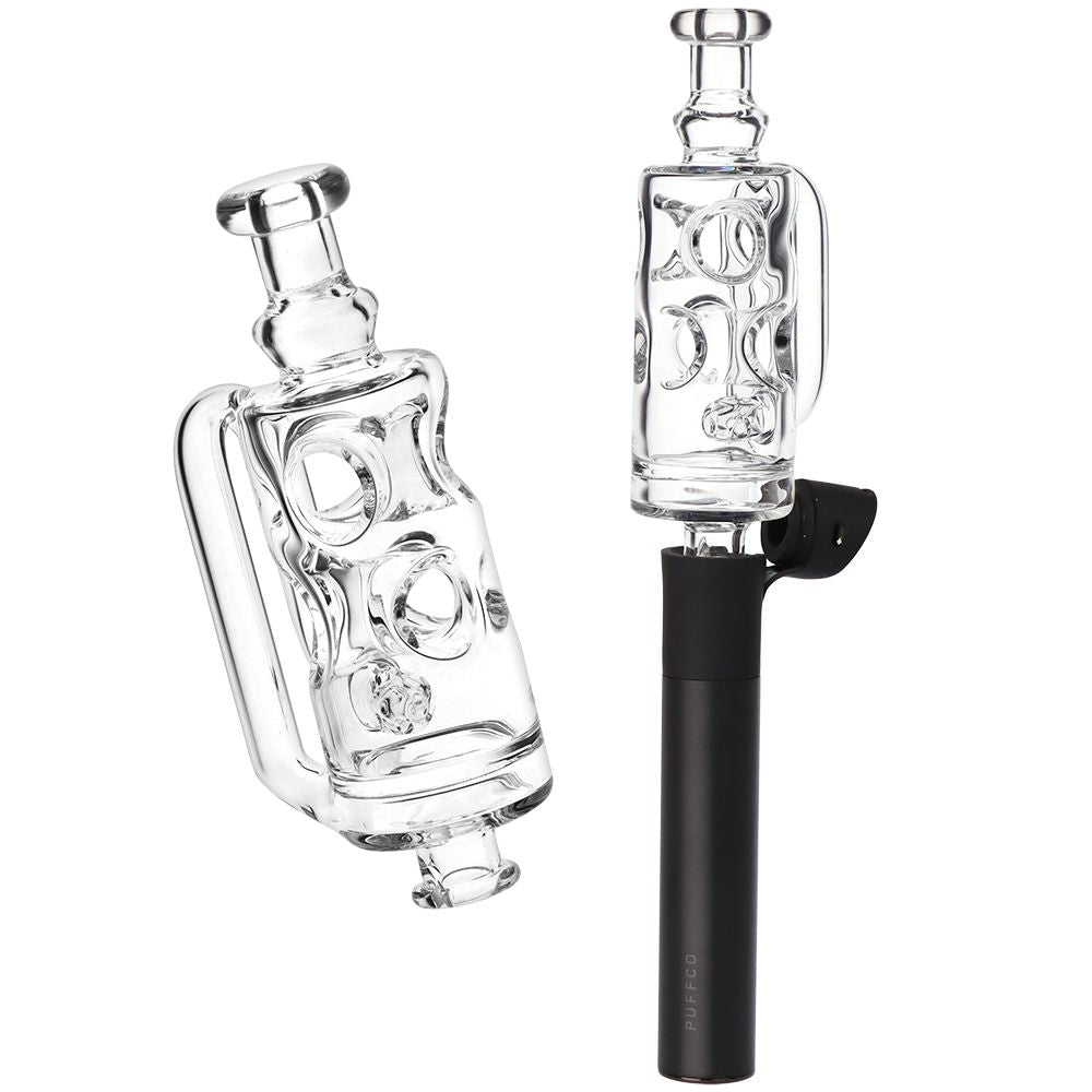 Pulsar Incycler Bubbler Glass Mouthpiece Attachment for Puffco Pivot - 4.3" / Clear