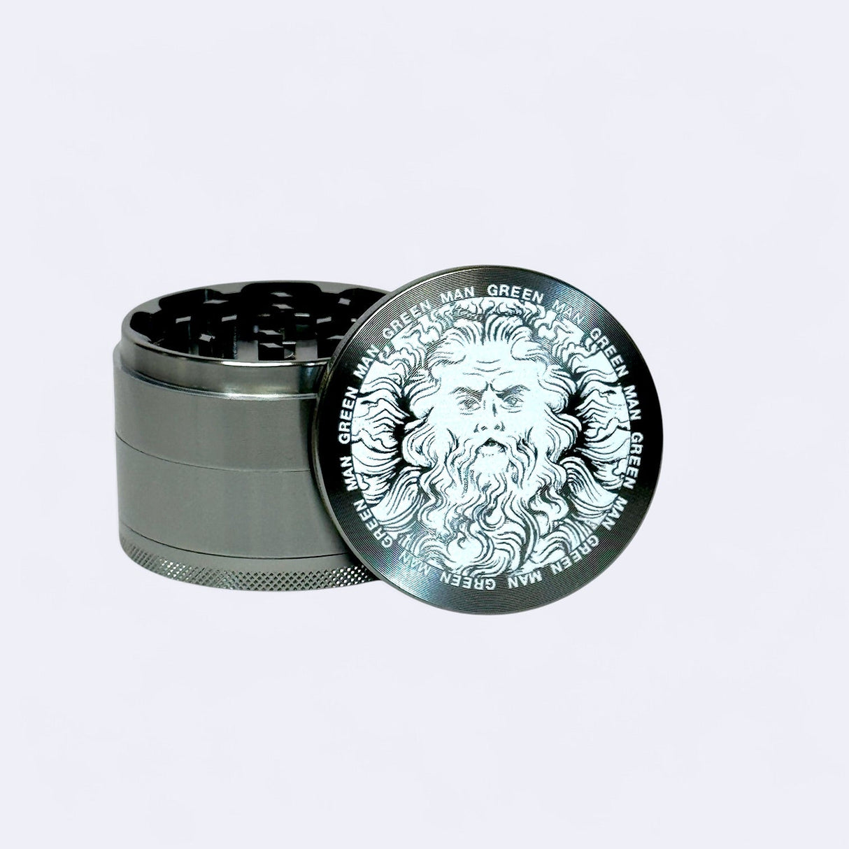 Green Man Gray 4-Piece Aluminum Grinder, 2.5"