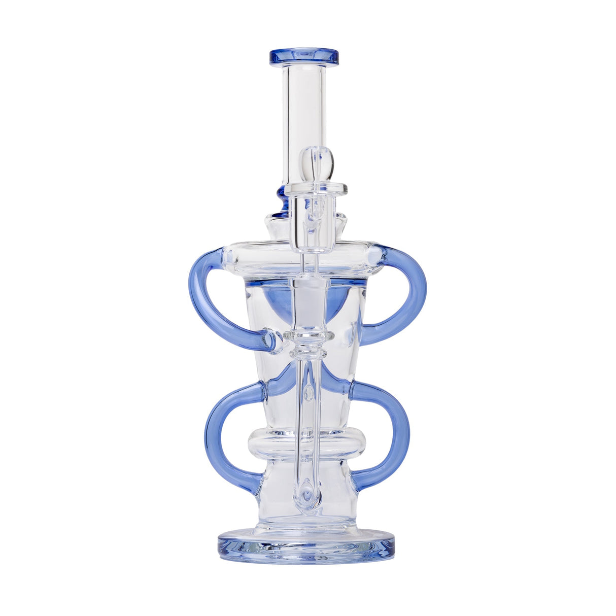 Human Grade 10.25" Straight Recycler Glass Water Pipe