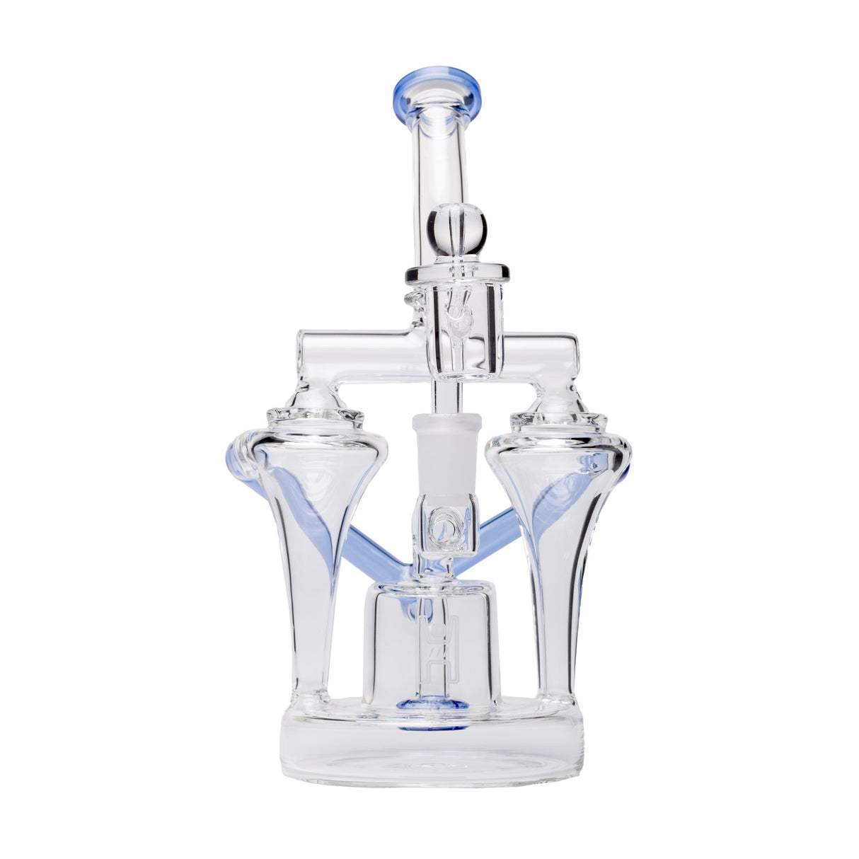 Human Grade Dualing Recycler Glass Rig Water Pipe